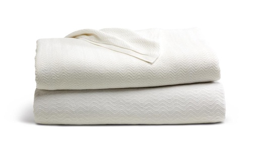 [MDTTB4C24WHIR] Cotton Serpentine Thermal Blankets